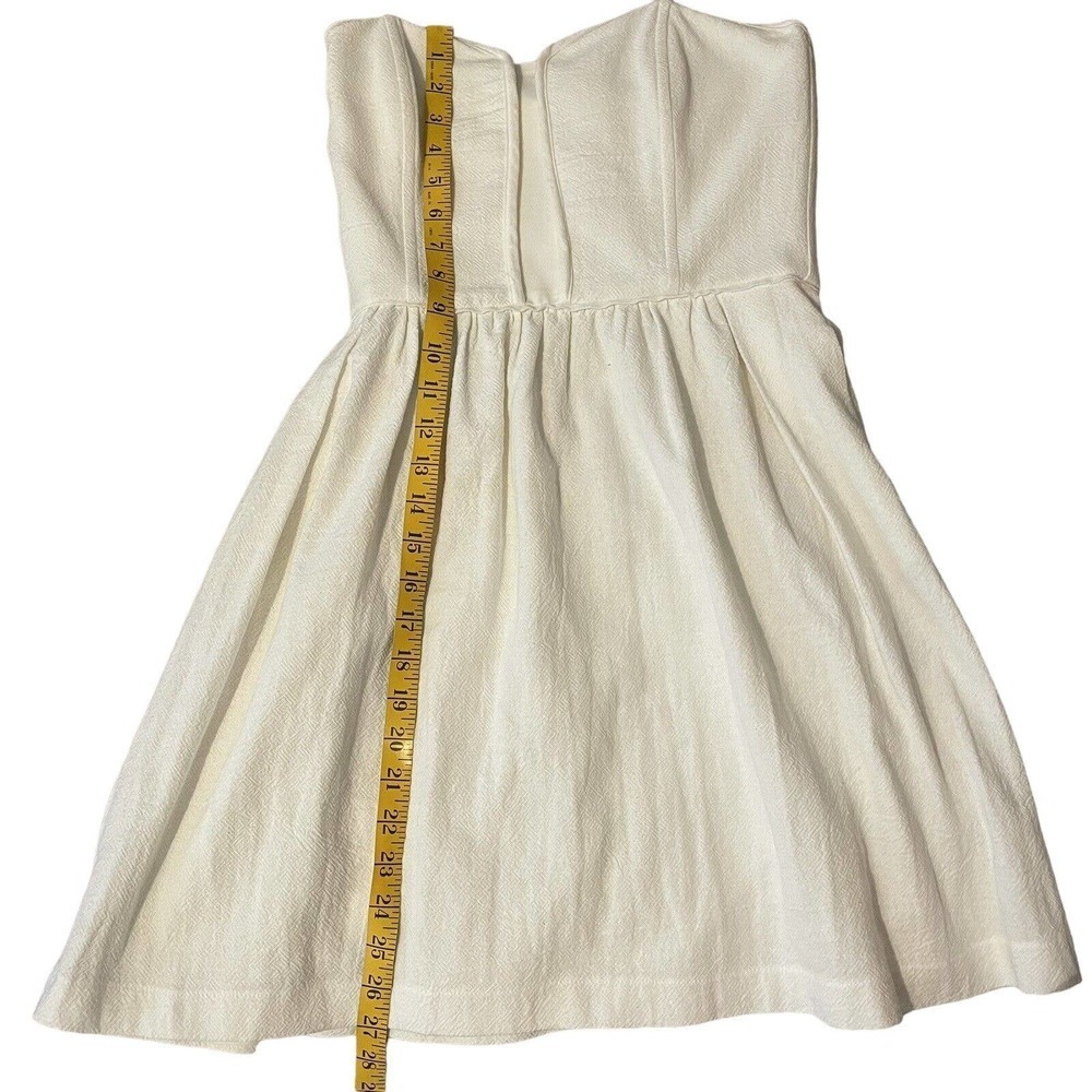 Ella Moss Debbie Strapless Corset Dress Size Small Ivory Cotton Minimali… - Picture 6 of 10